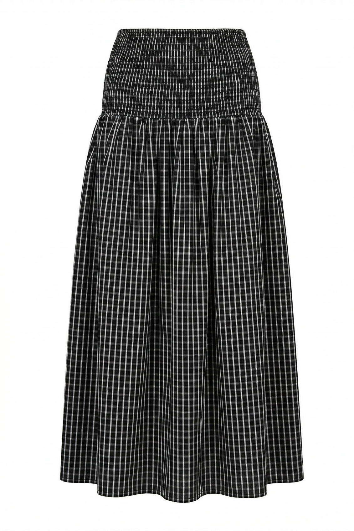OTHER STORE Picnic Gingham Smocked Maxi Skirt