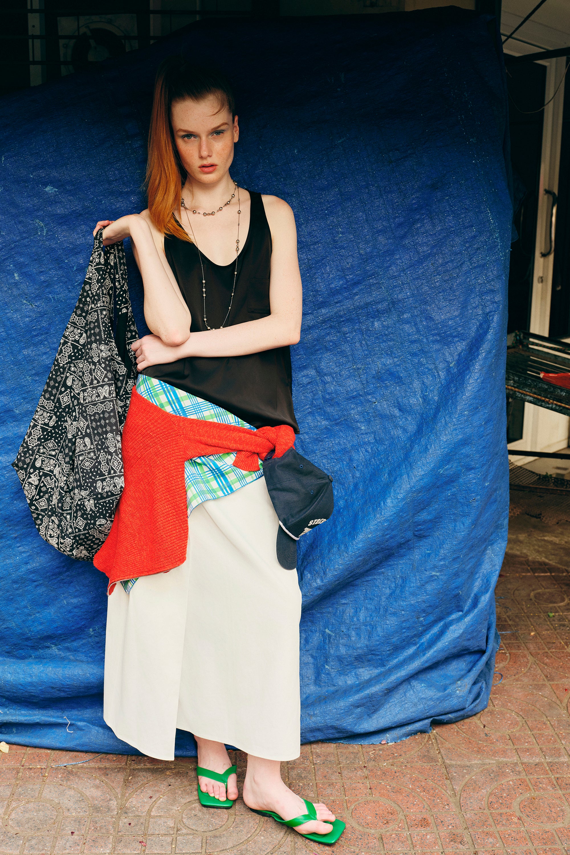 OTHER STORE Silk-Touch U-Neck Triacetate Tank Top in Onyx Black