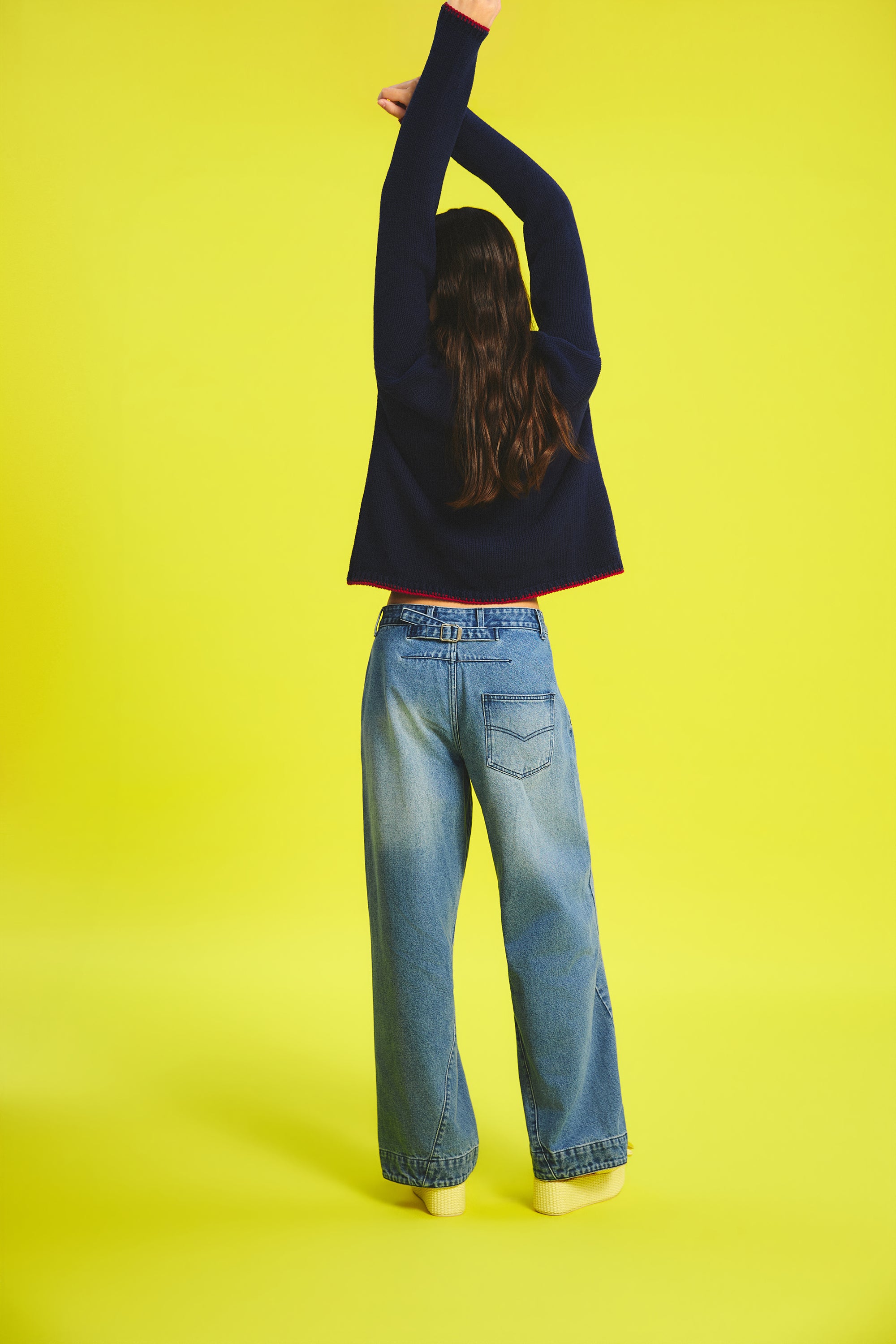 OTHER STORE Trace Embroidered Patchwork Vintage Jeans