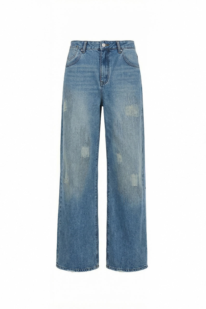 OTHER STORE Trace Embroidered Patchwork Vintage Jeans