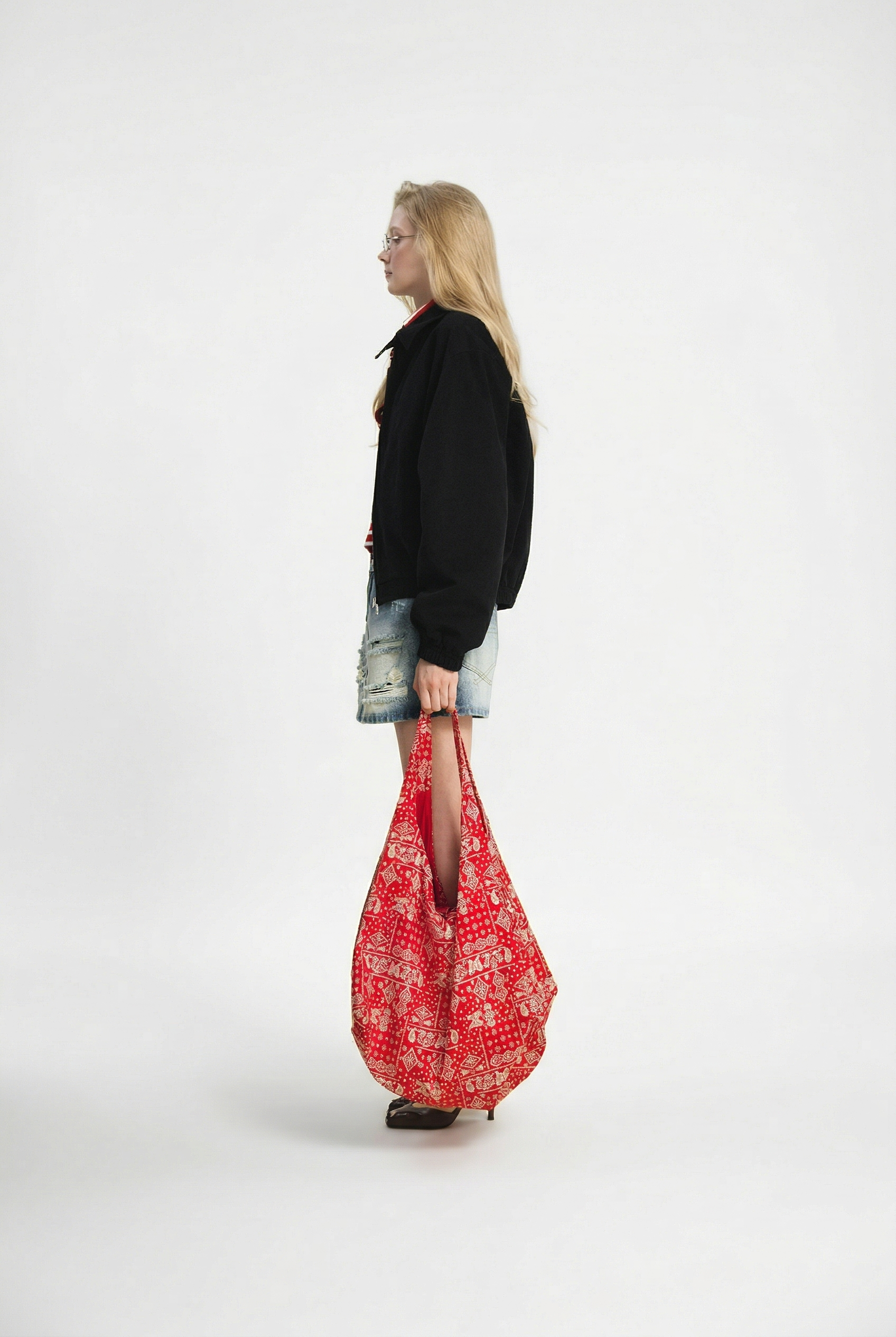 OTHER STORE Duet Paisley Reversible Large Utility Tote In Red