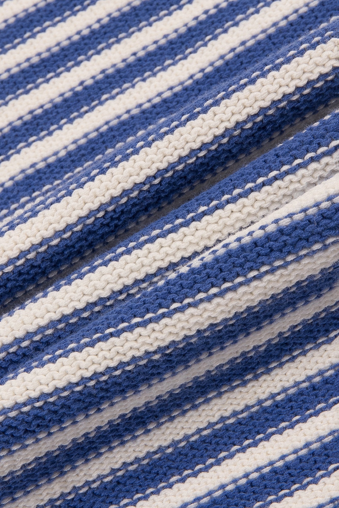 OTHER STORE Verse Hand-Crochet Striped Multi-Way Triangle Scarf In Blue