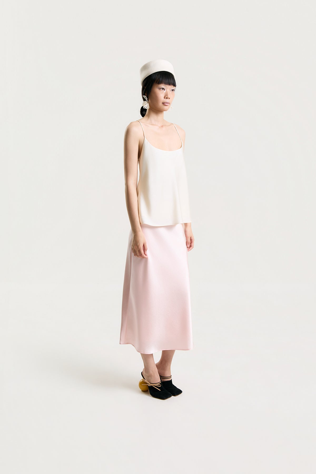 OTHER STORE Rosalie Bias-Cut Satin Maxi Skirt in Pink