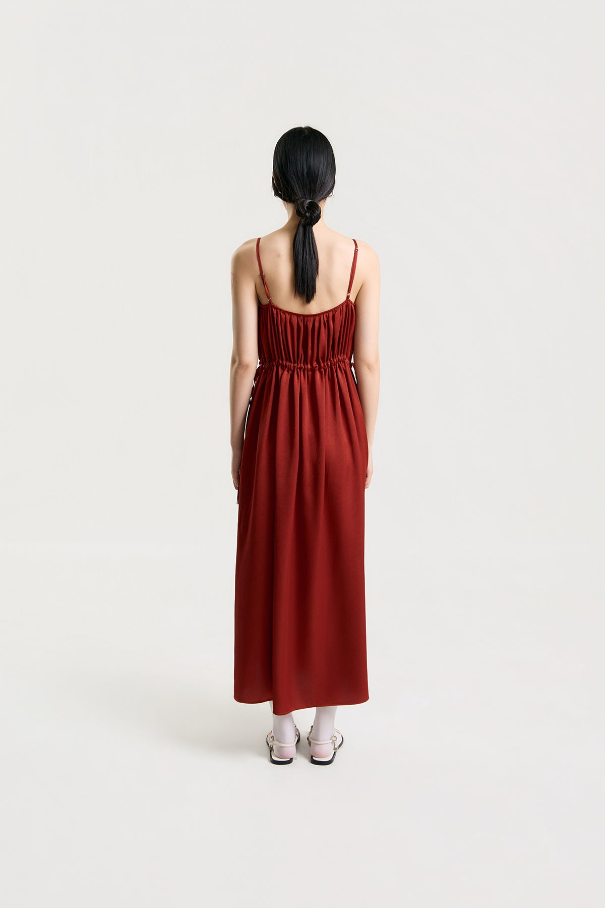 OTHER STORE Rosalie Gathered Strap Maxi Dress