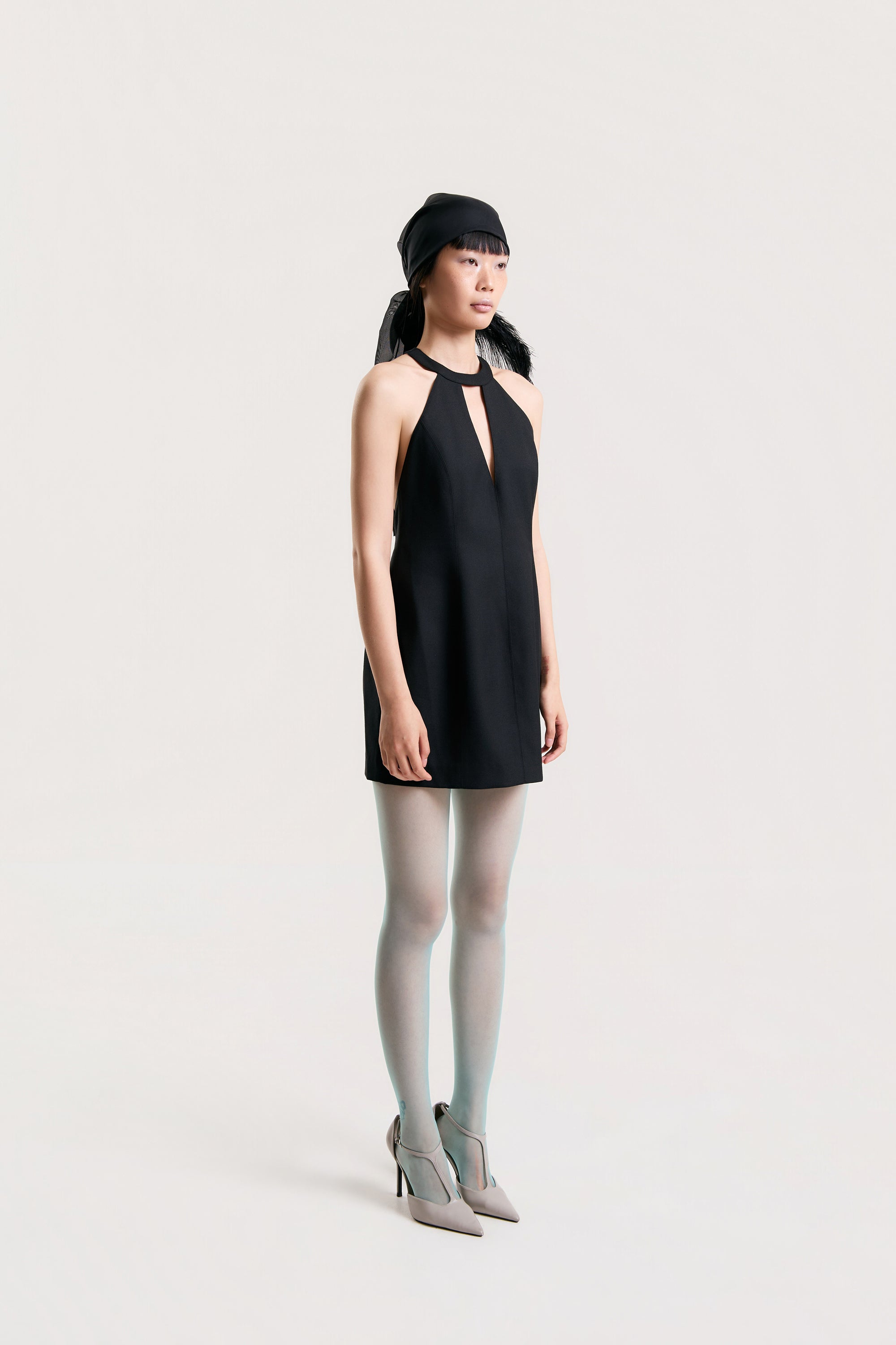 OTHER STORE Selene Open-Back Halter Mini Dress