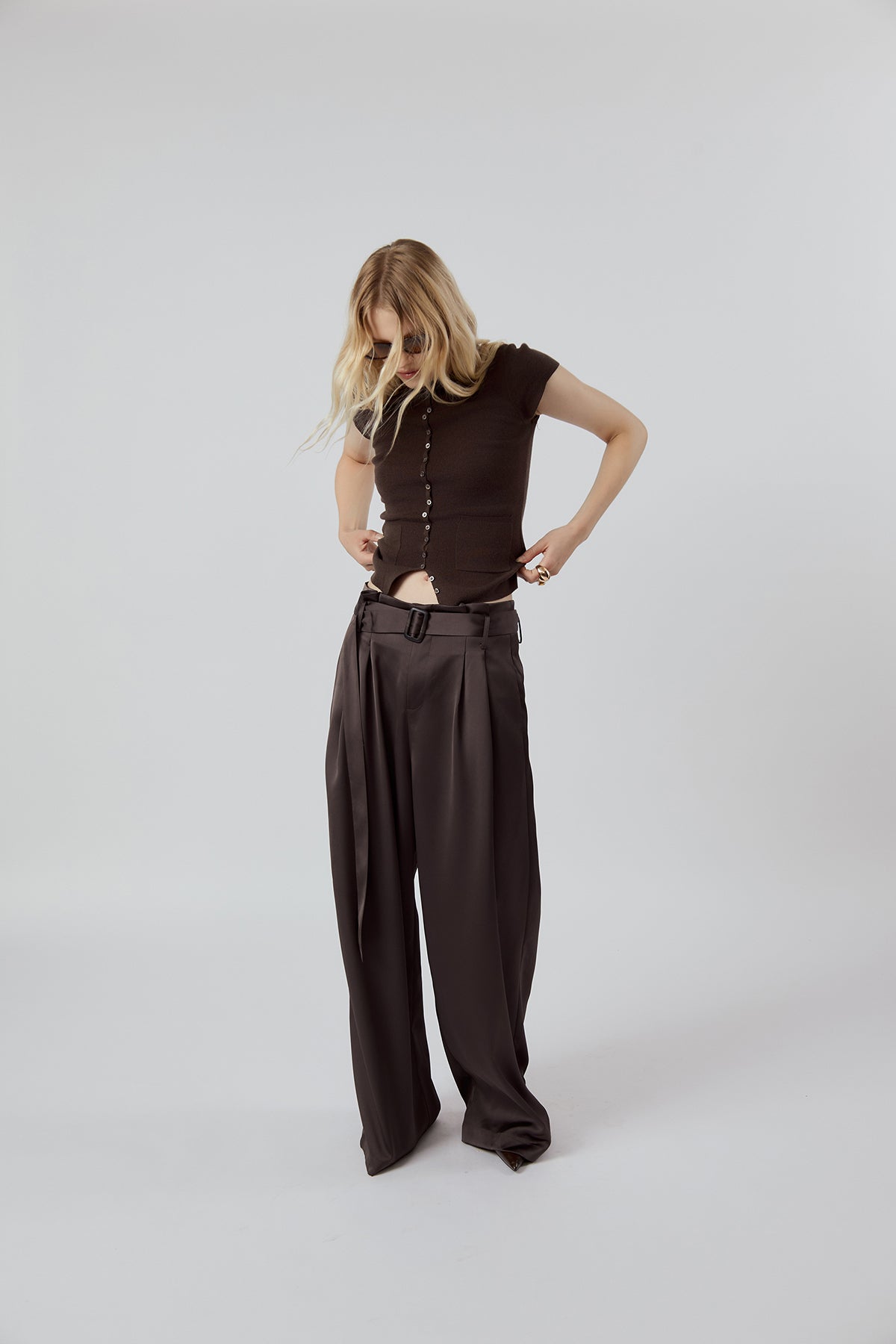 Other Store Sloane Wool Knit Cardigan in Cocoa
