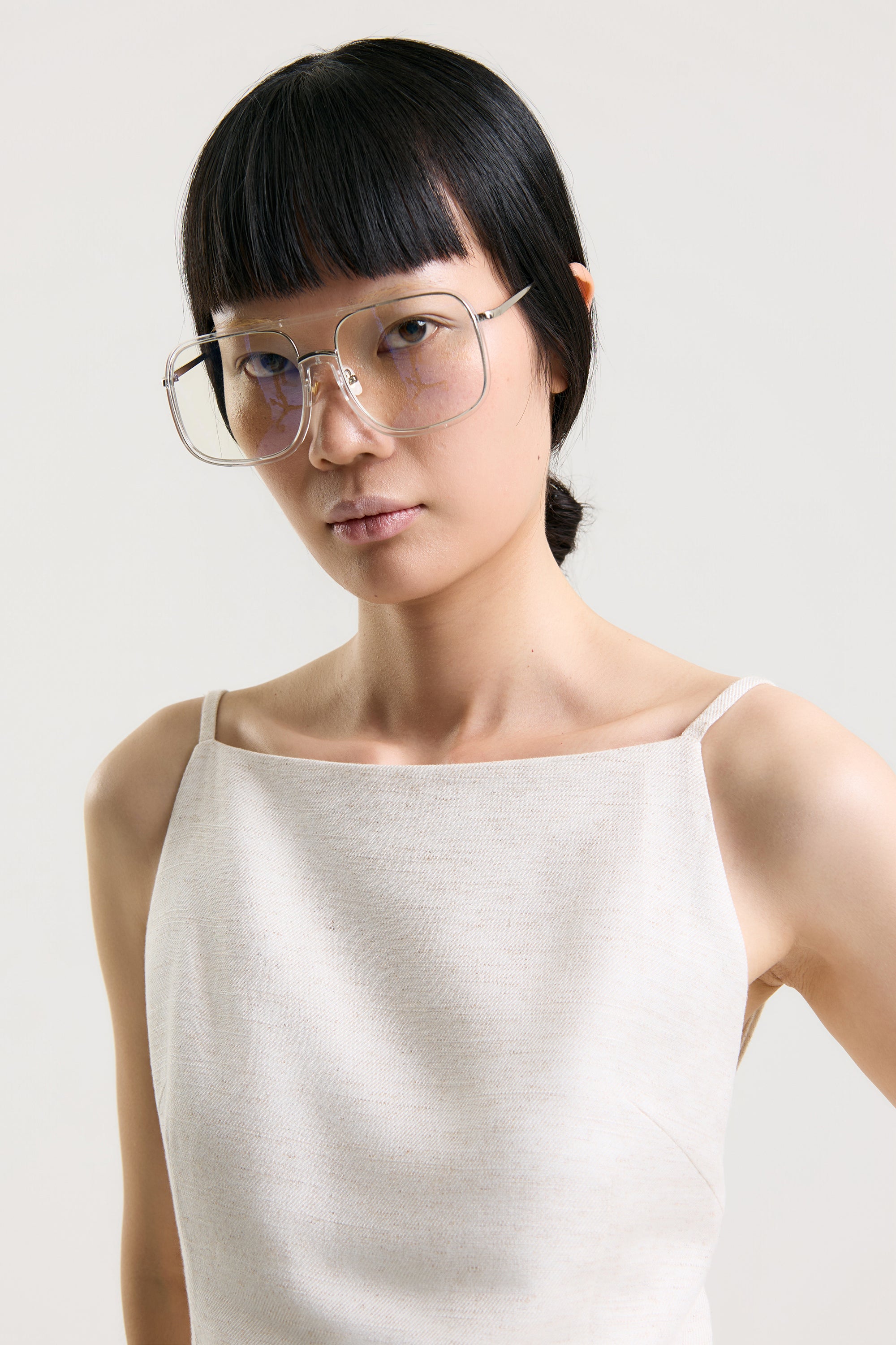 OTHER STORE Solace Open-Back Linen Camisole
