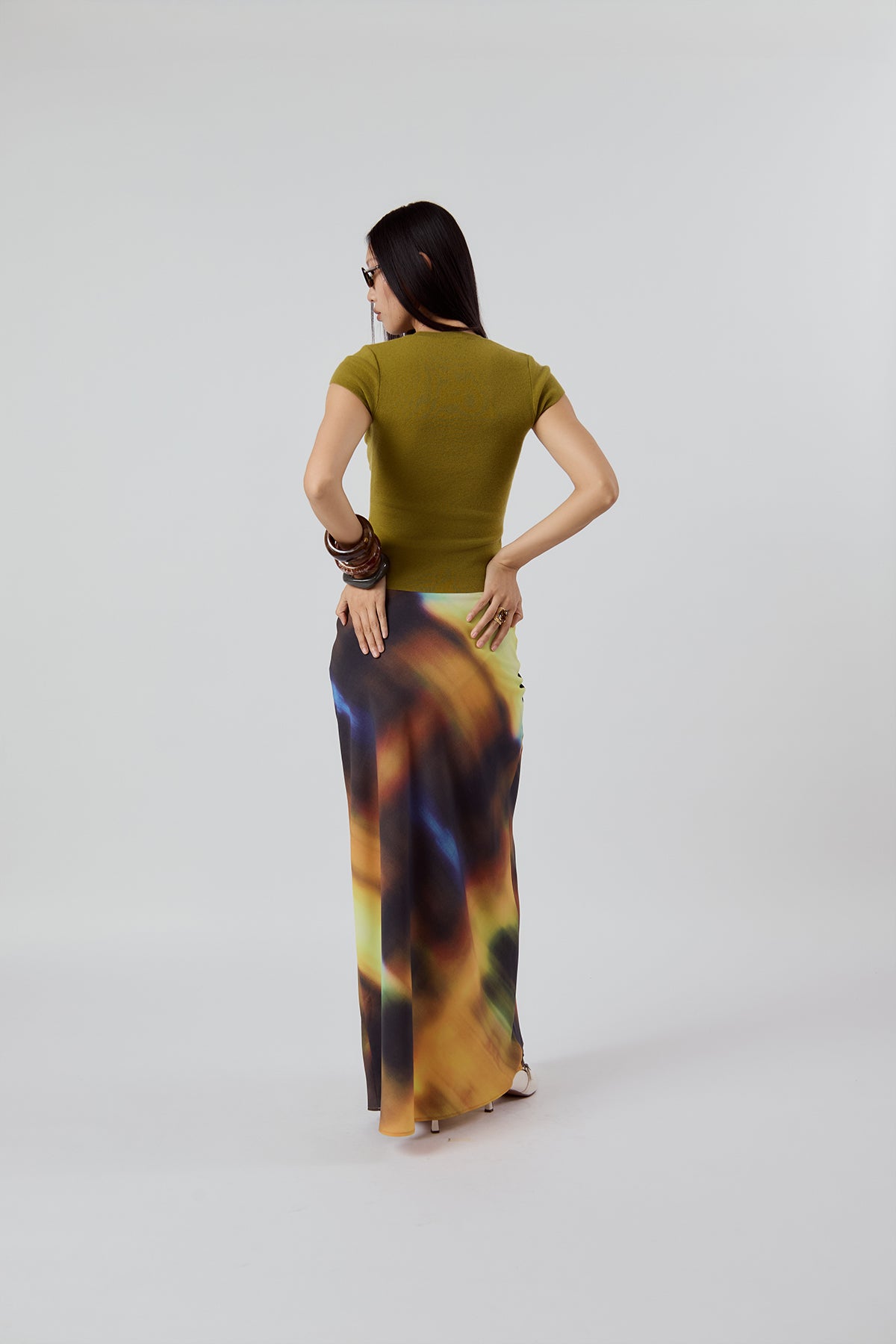 Other Store Solenne Printed Bias-Cut Maxi Skirt