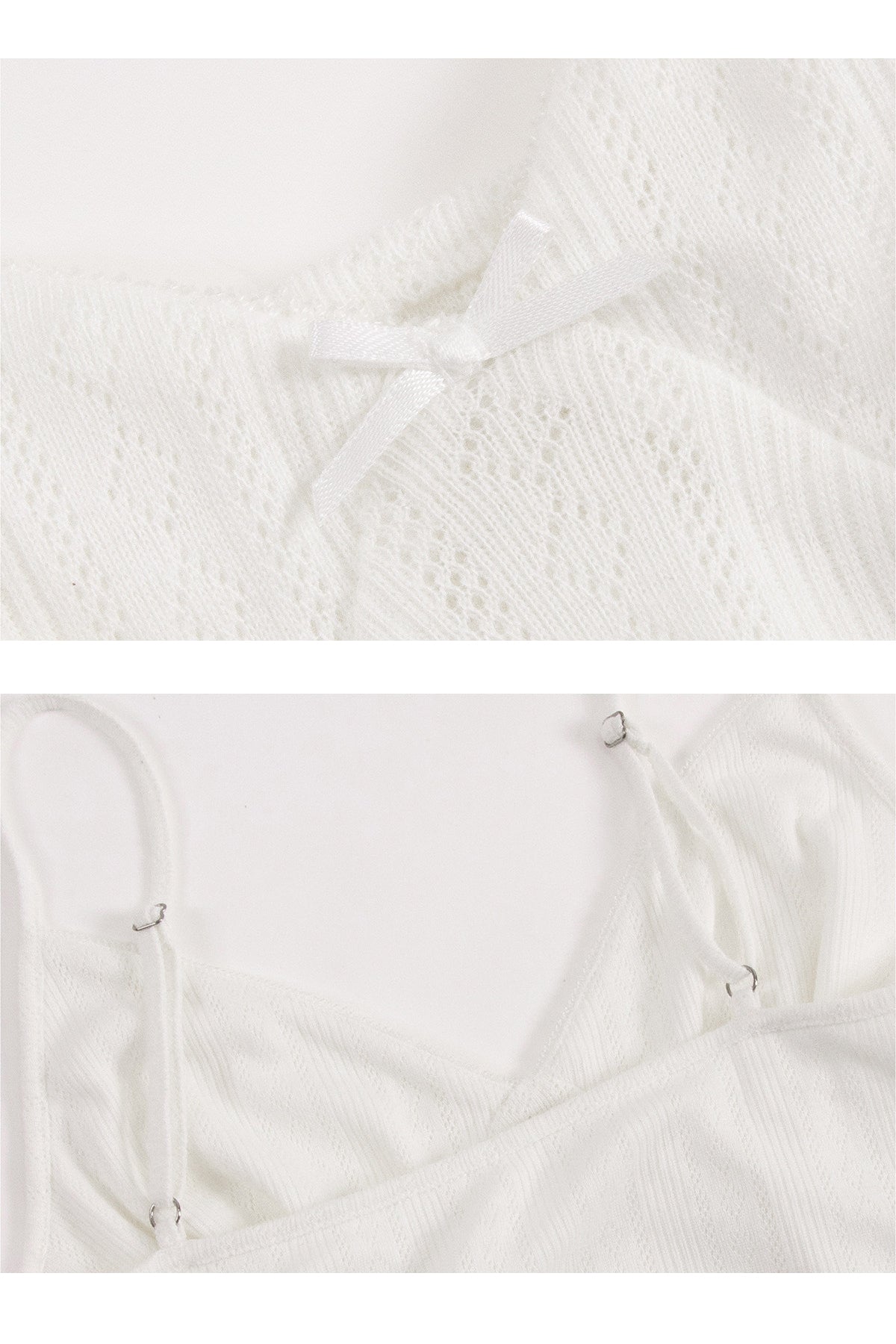 OTHER STORE Daphne Pointelle Knit Cami Top Romantic Layered Camisole