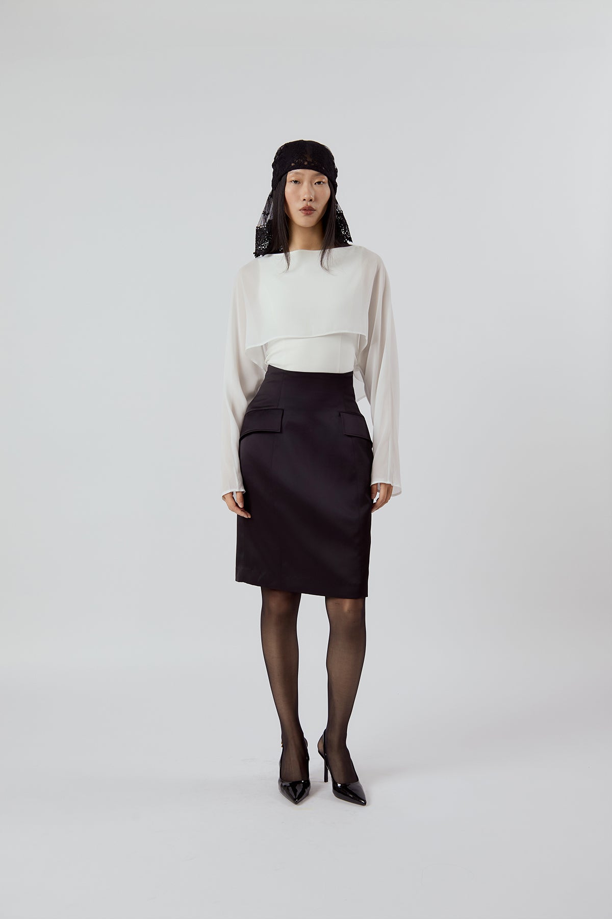 Other Store Vesper Reversible Draped Top in Ivory