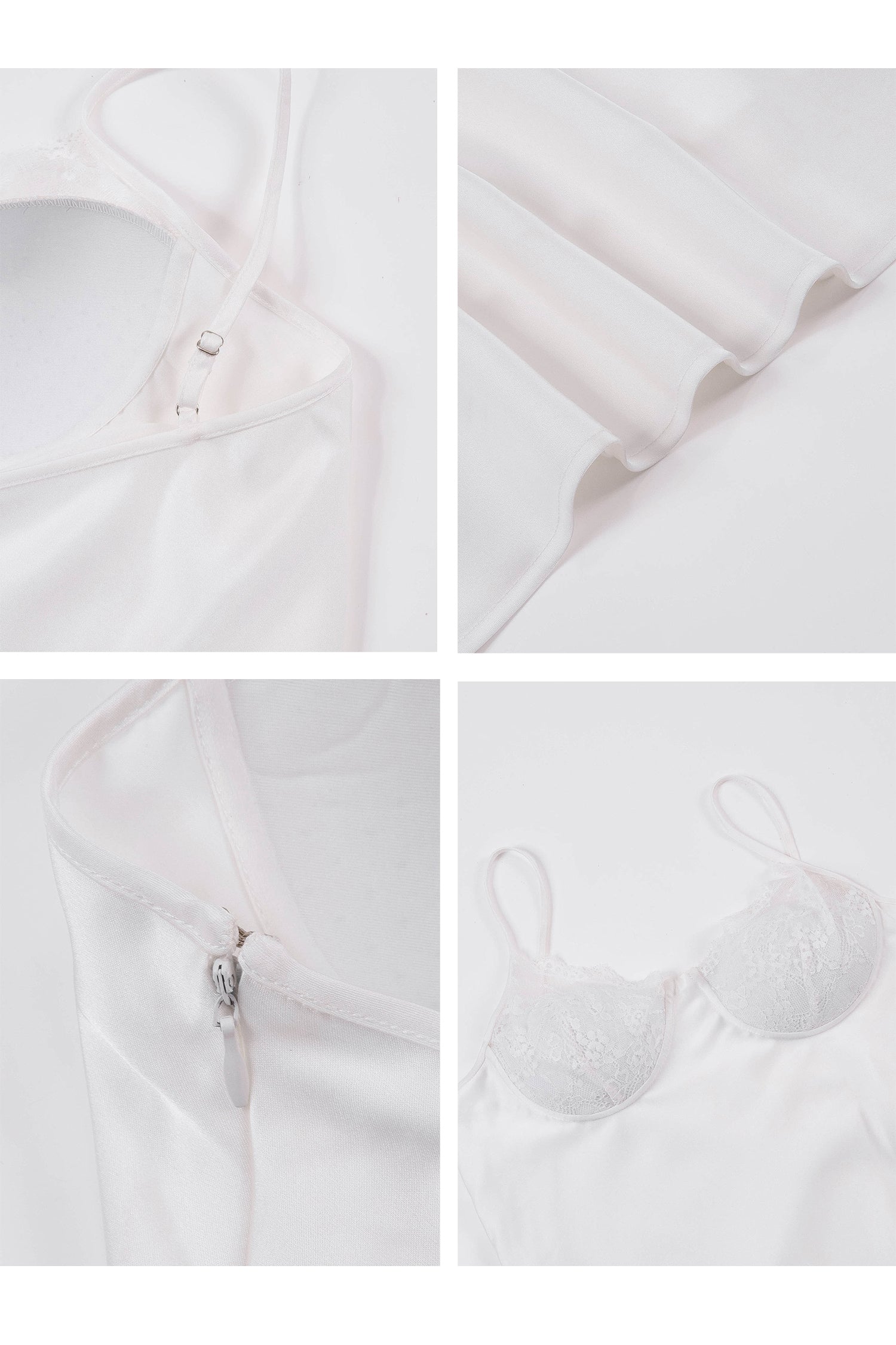 OTHER STORE Seraphine White Lace Cami Maxi Dress with Open Back