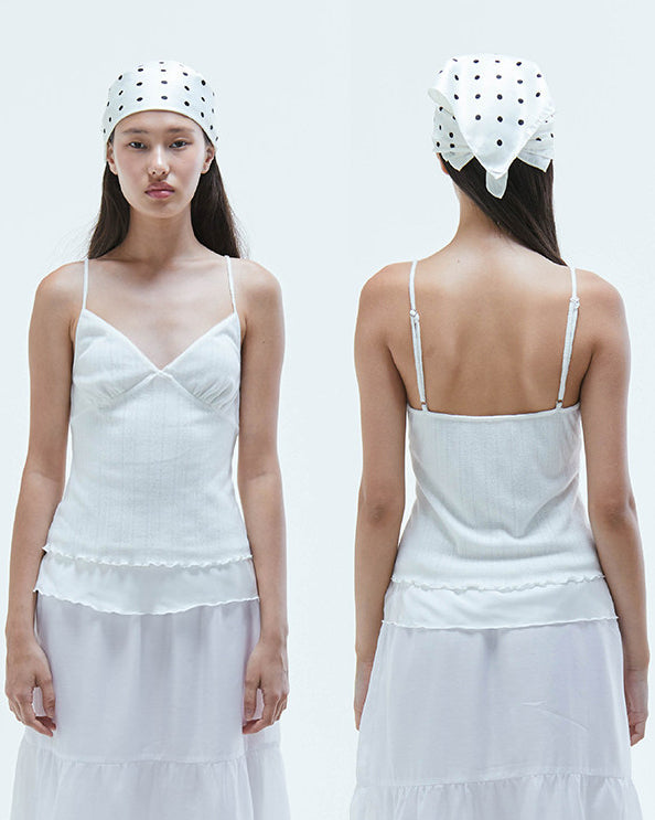 Summer Outfits Look Cleaner in a White Cami and Maxi Skirt Set