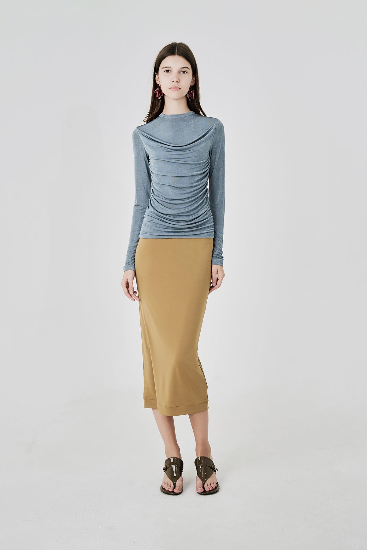 Sylvie Midi Skirt Caramel Camel
