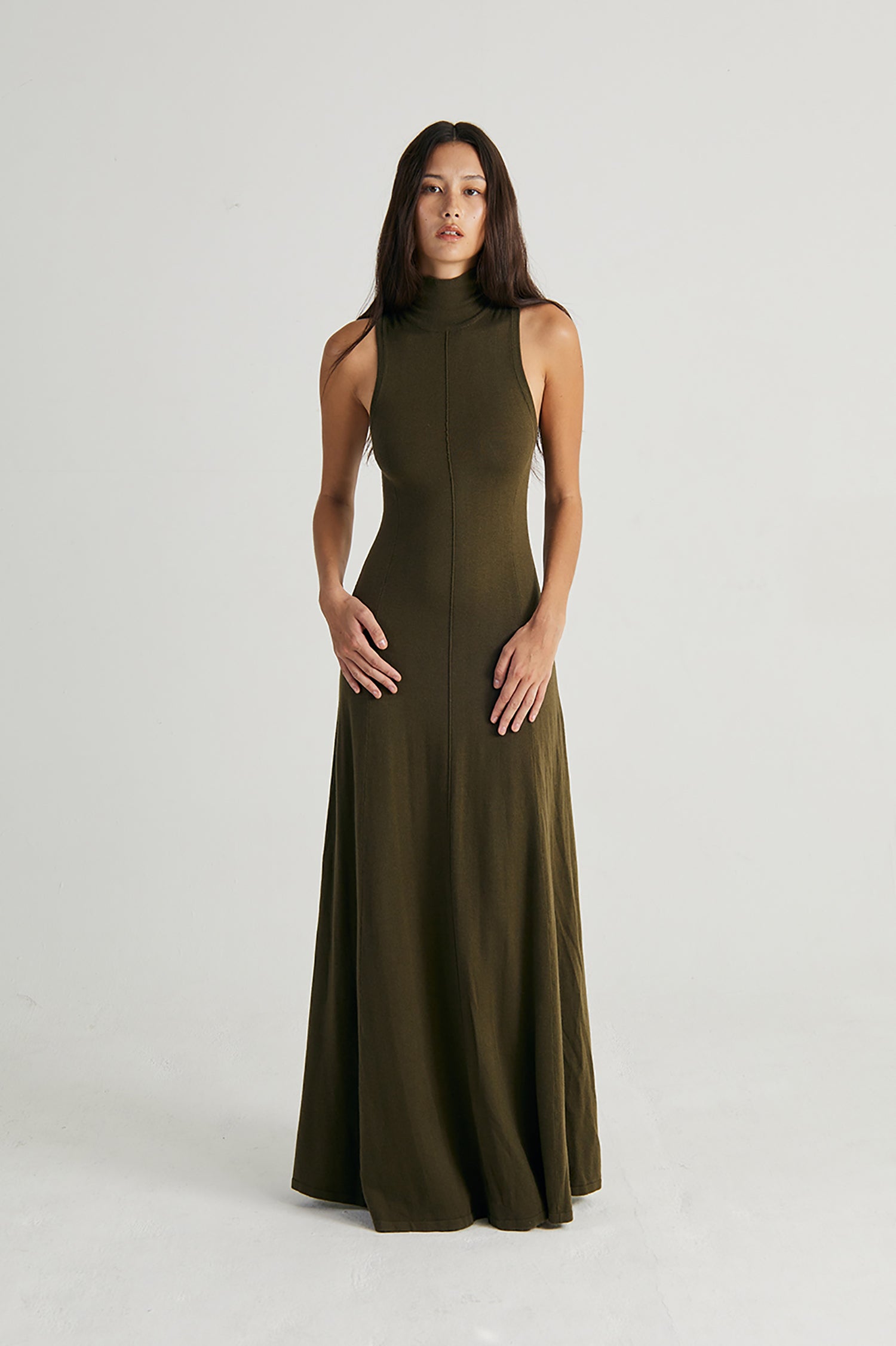 Celia Maxi Dress Olive Green