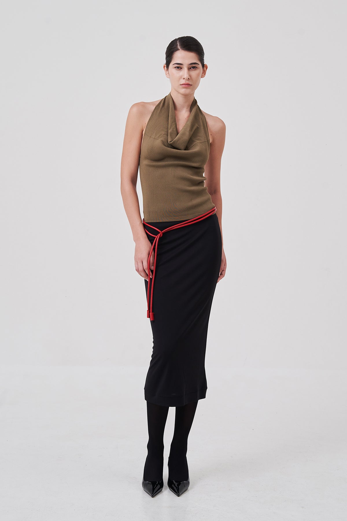 Sylvie Midi Skirt Black