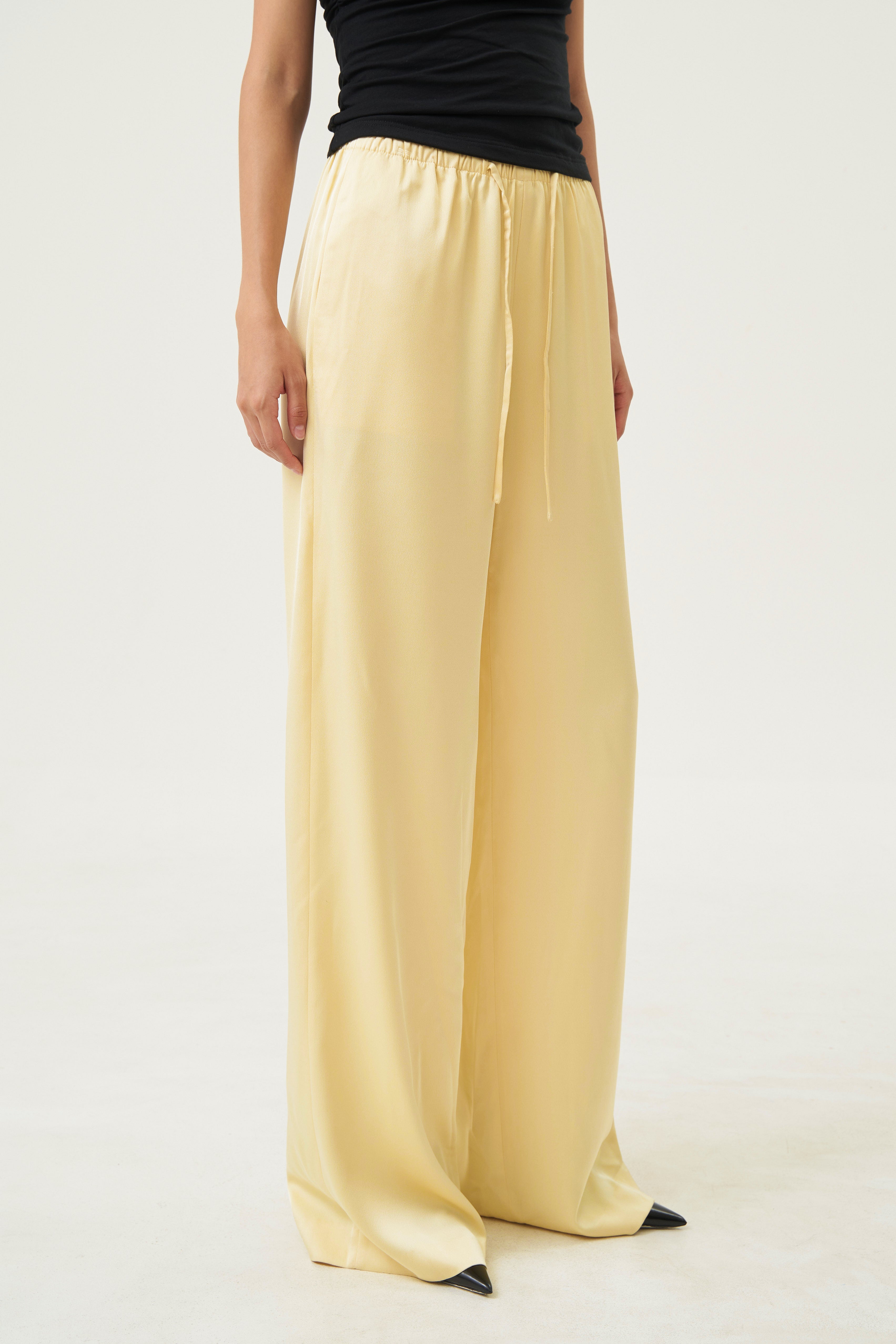 Elira Satin Wide-Leg Pants
