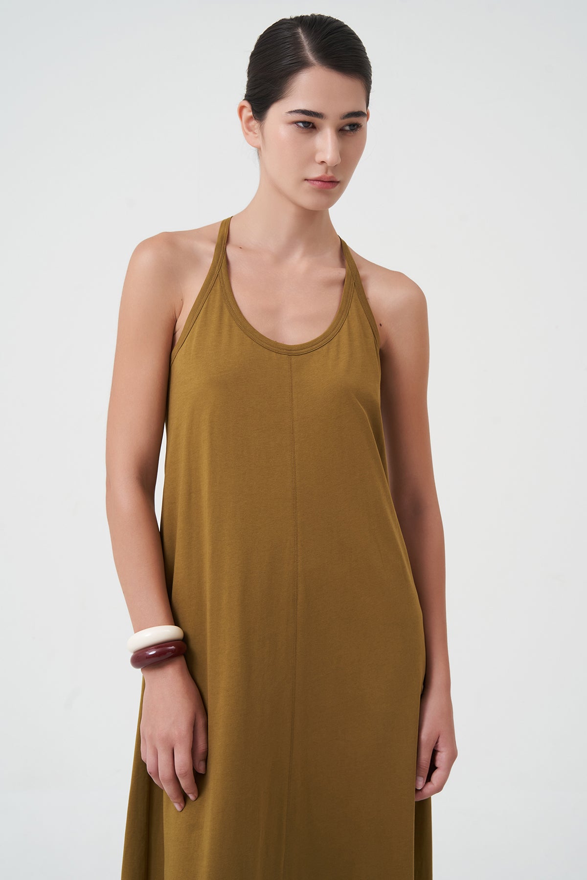 Élodie Racerback Maxi Dress Moss Green