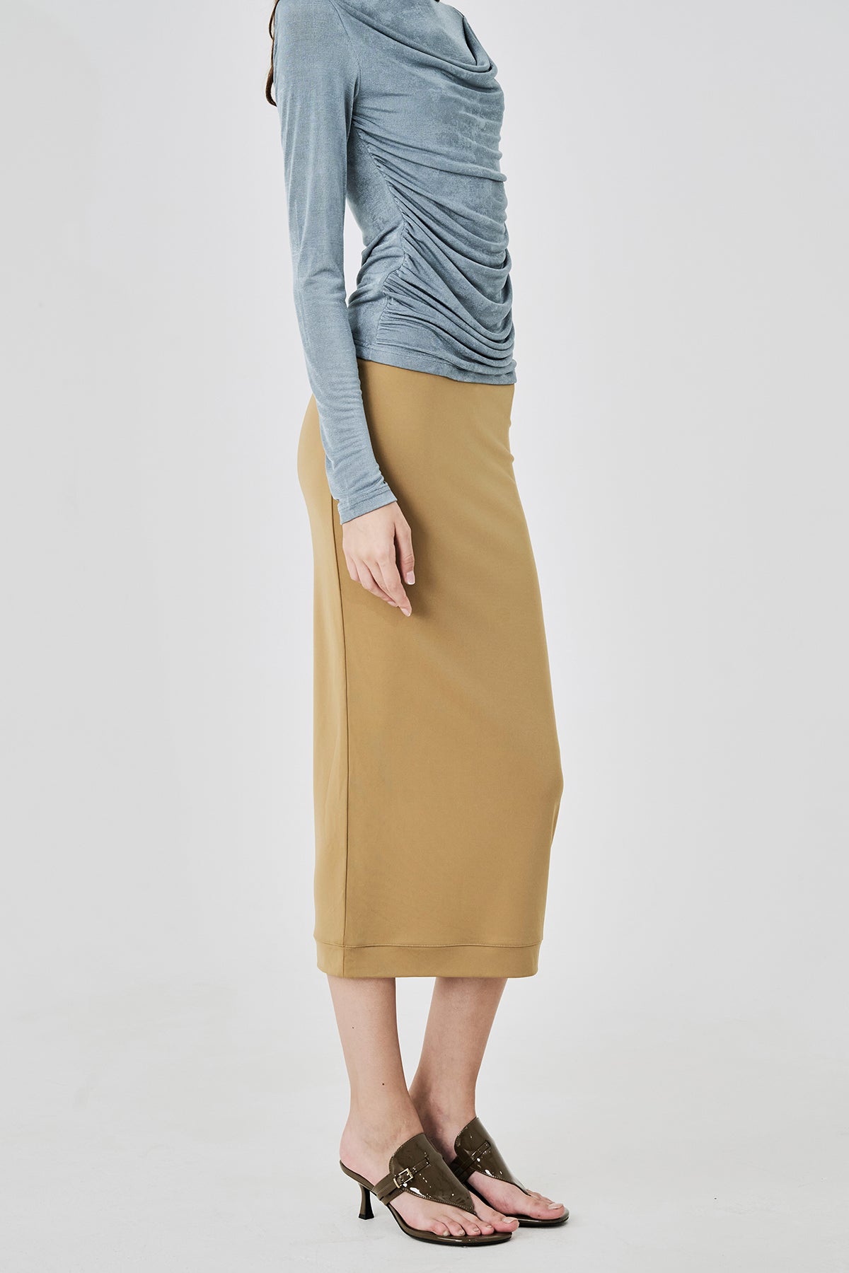 Sylvie Midi Skirt Caramel Camel