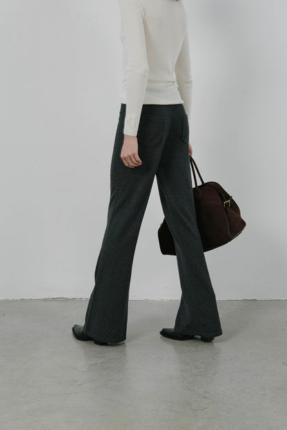 Bianca Wool Knit Flare Pants