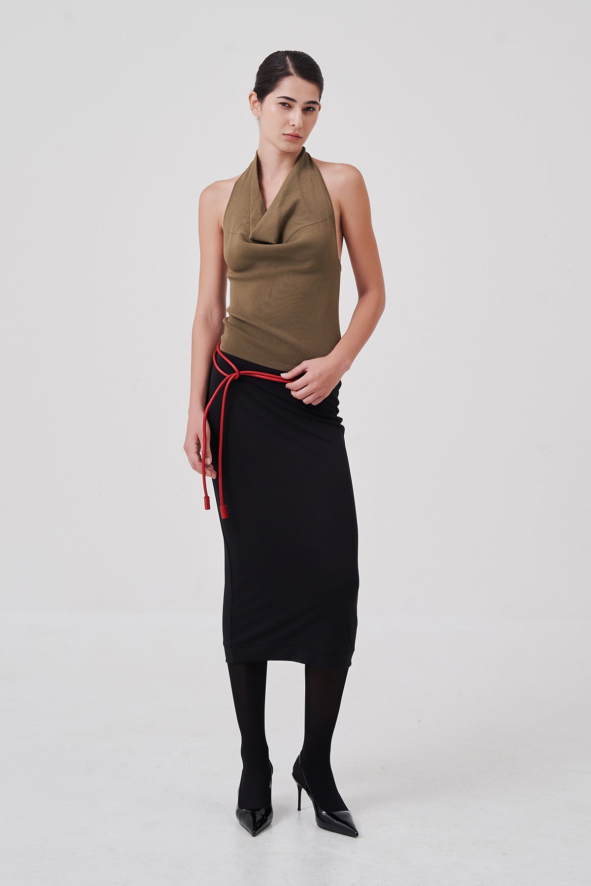 Sylvie Midi Skirt Black