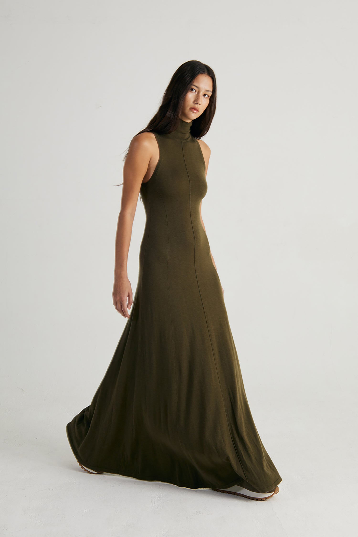 Celia Maxi Dress Olive Green