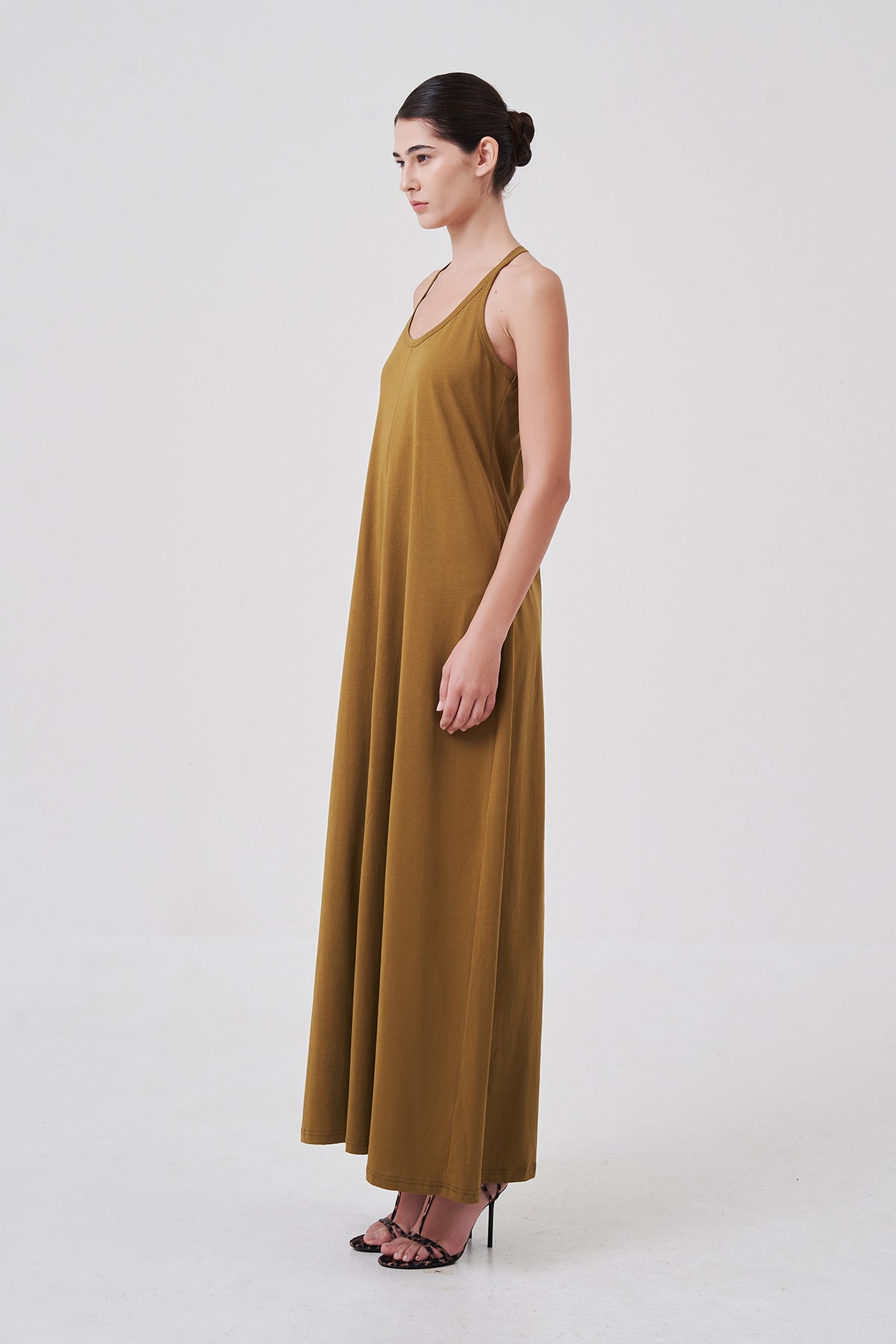 Élodie Racerback Maxi Dress Moss Green