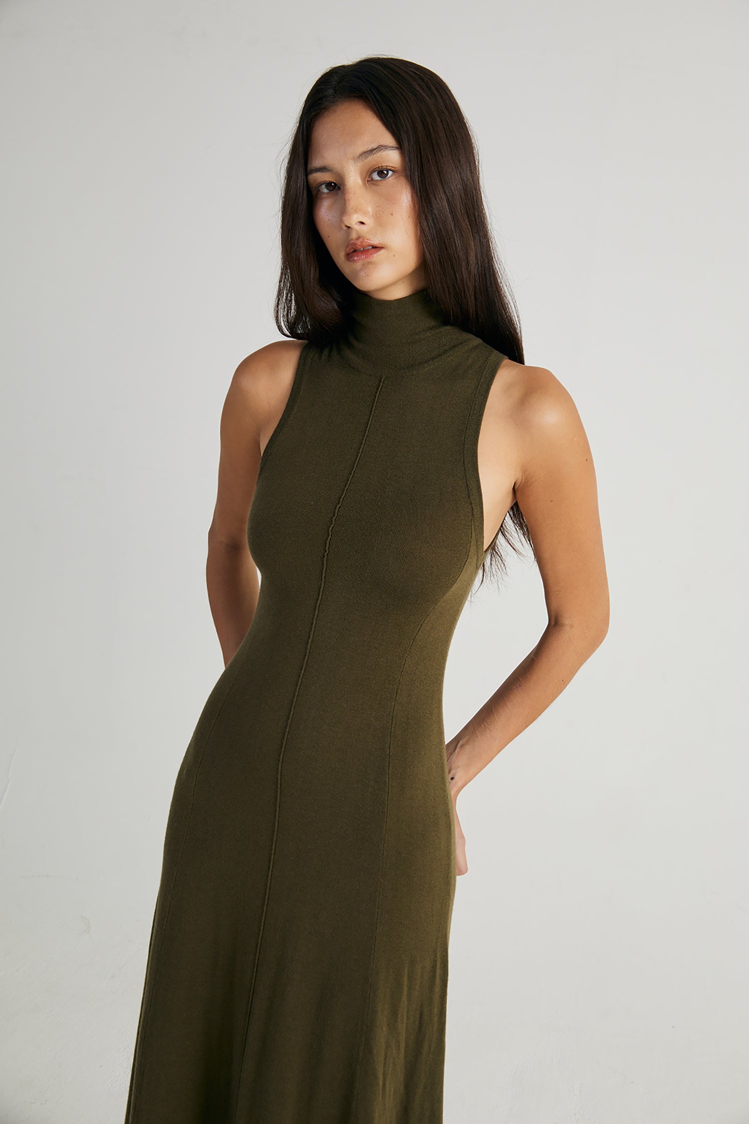 Celia Maxi Dress Olive Green