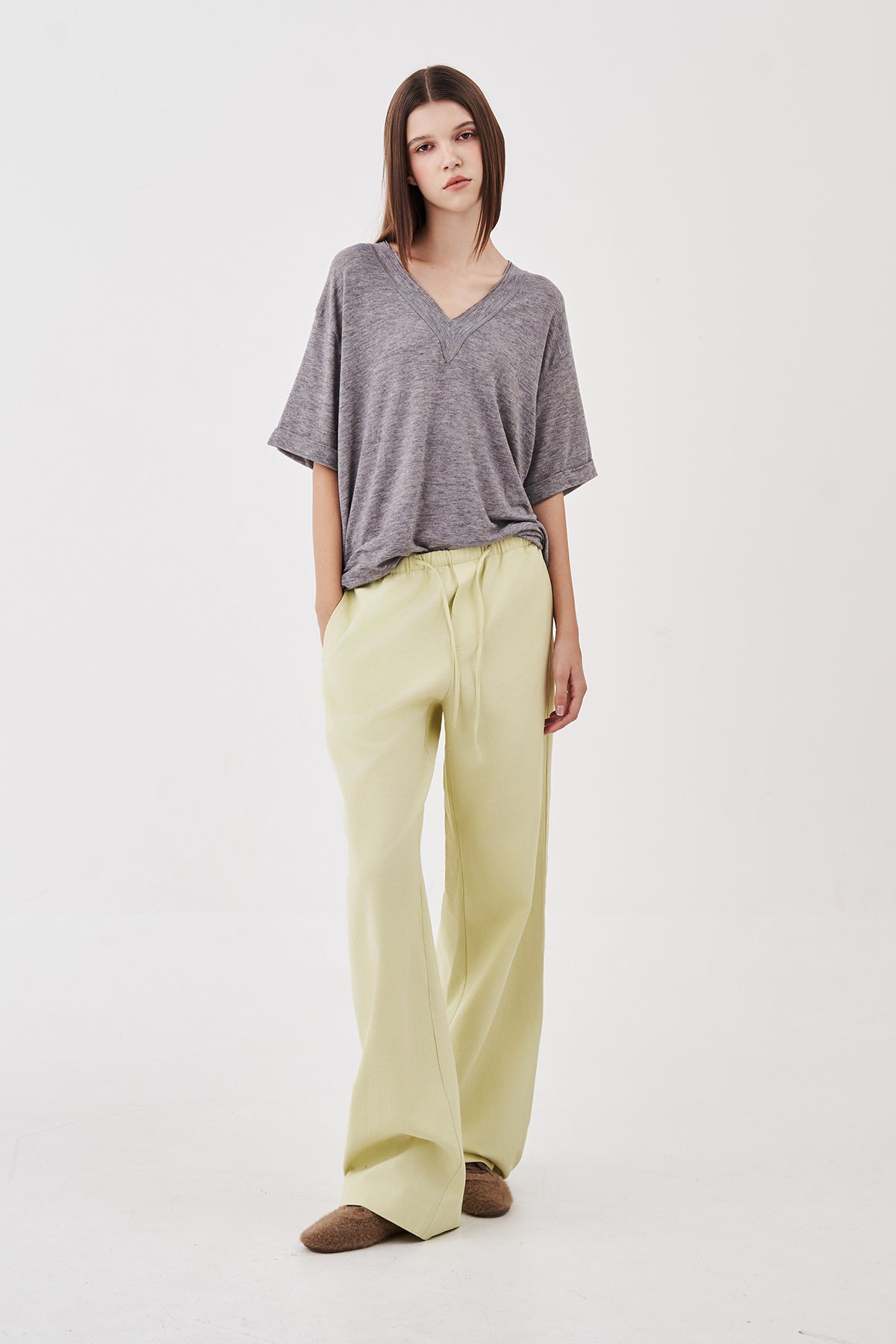 Lennon Drawstring Pants Sage Green