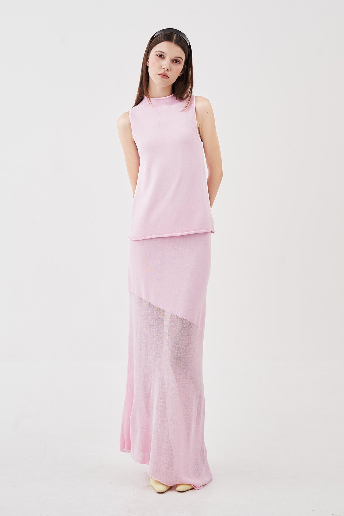 Delphine Sleeveless Knit Top Pink