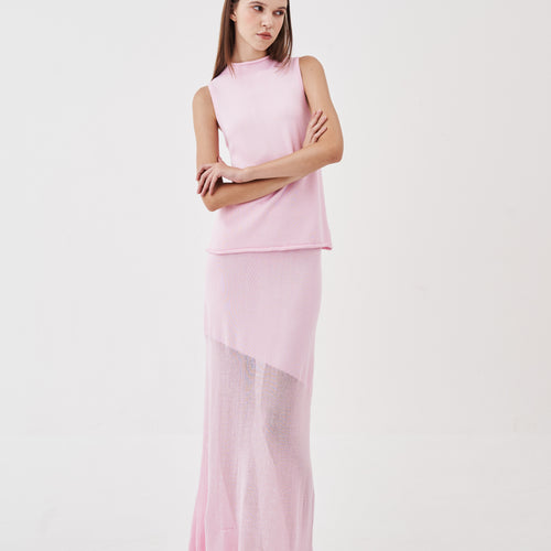 Delphine Gradient Asymmetrical Skirt