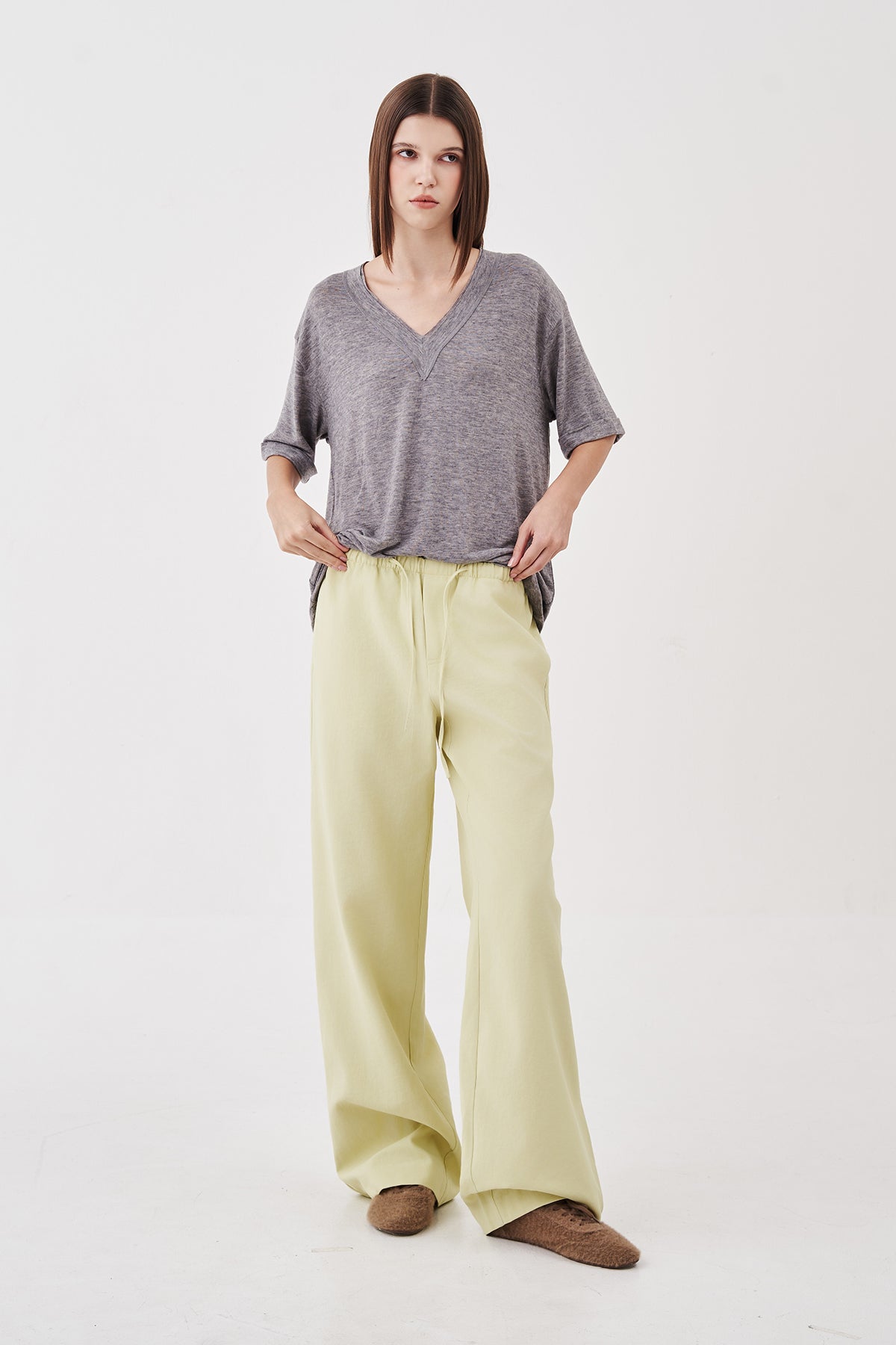 Lennon Drawstring Pants Sage Green