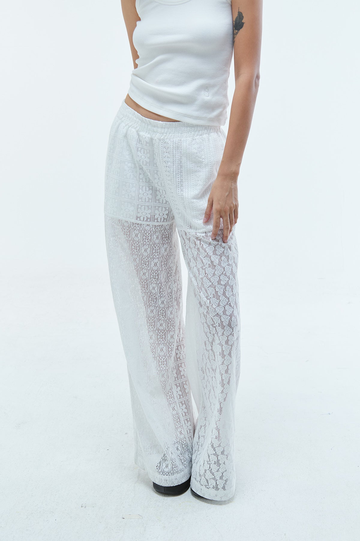 Calista Lace Panel Trousers