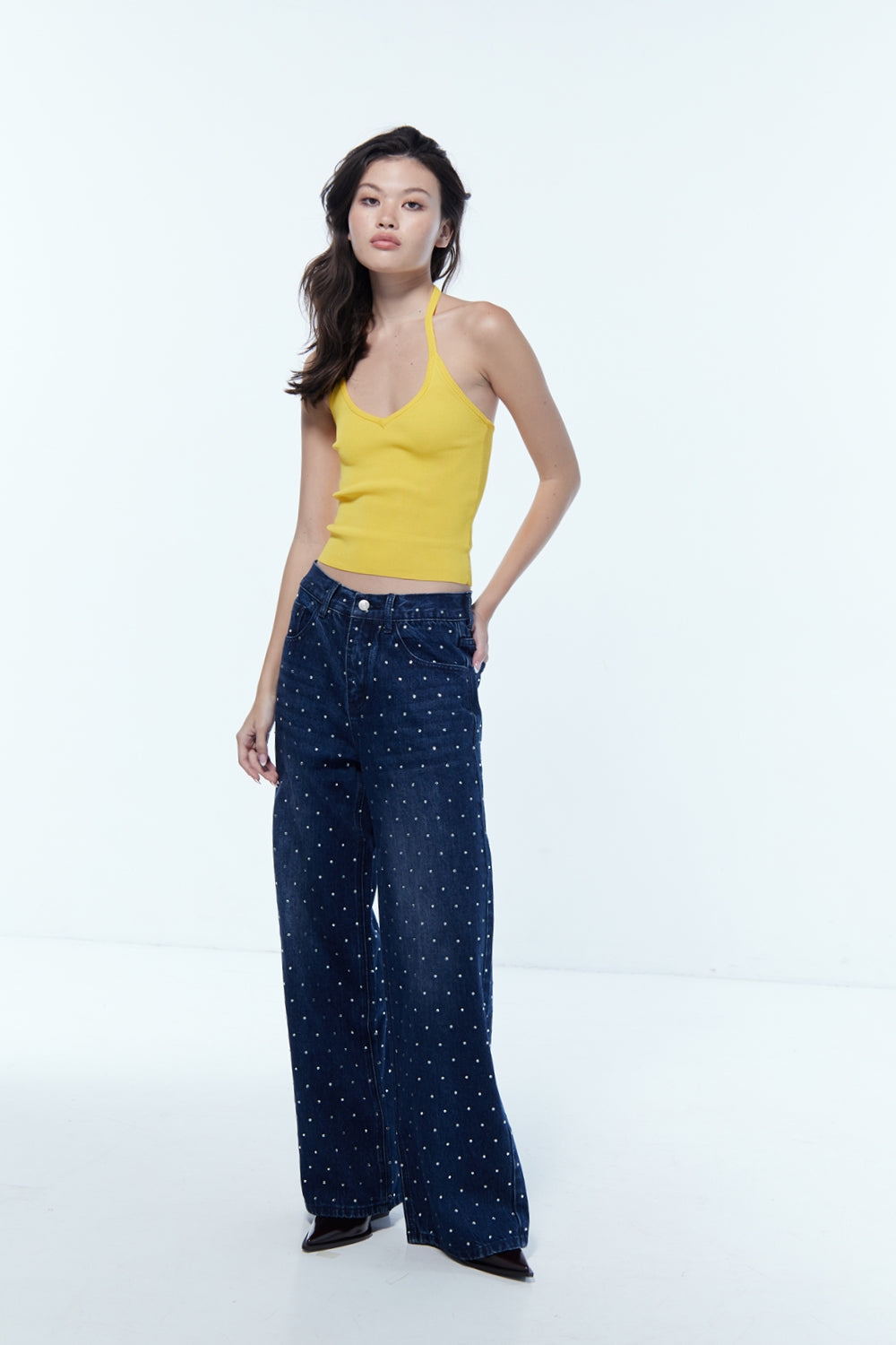 Zadie Halter Knit Tank Sunbeam Yellow