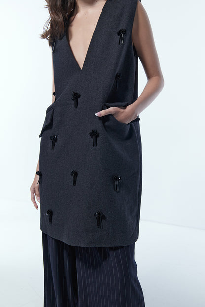 Stella Deep V Olive Dress