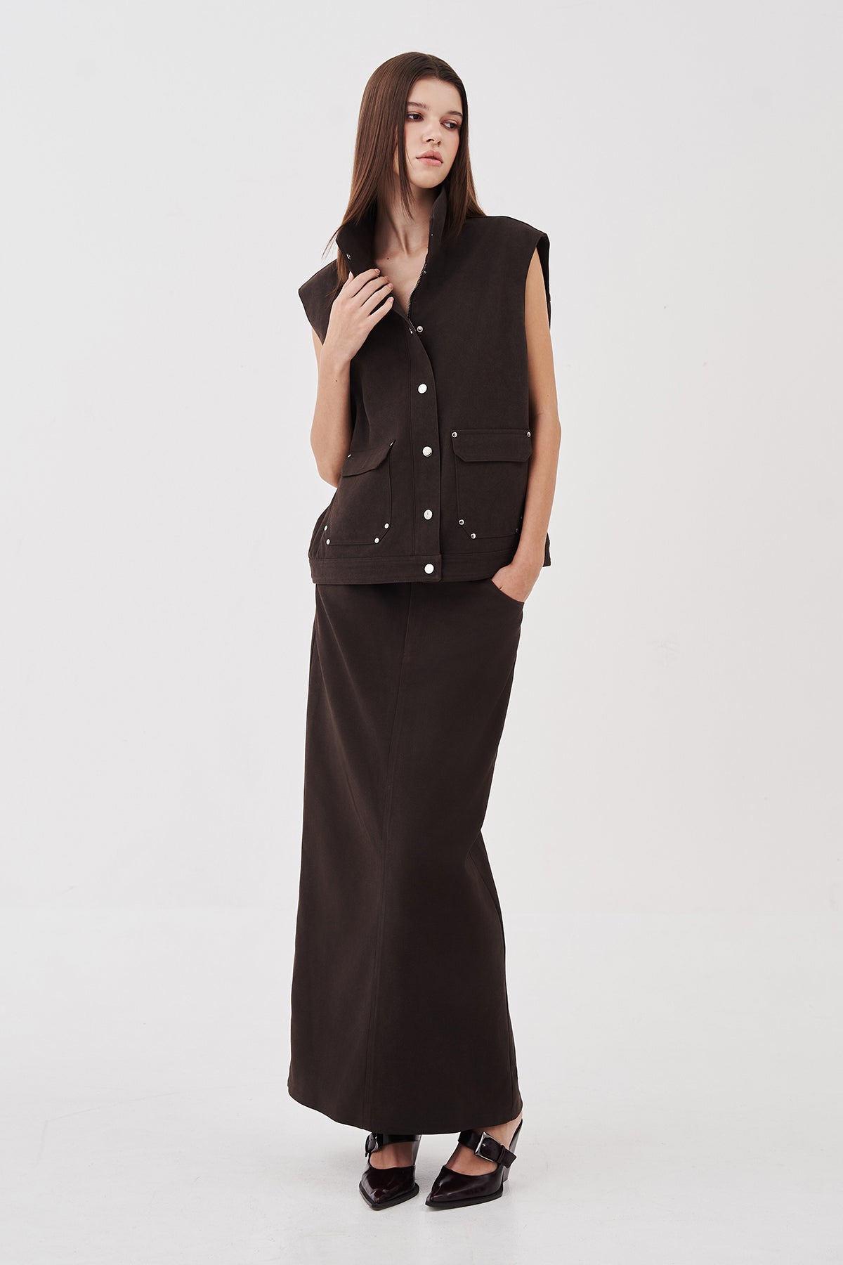 Alina Sleeveless Utility Vest