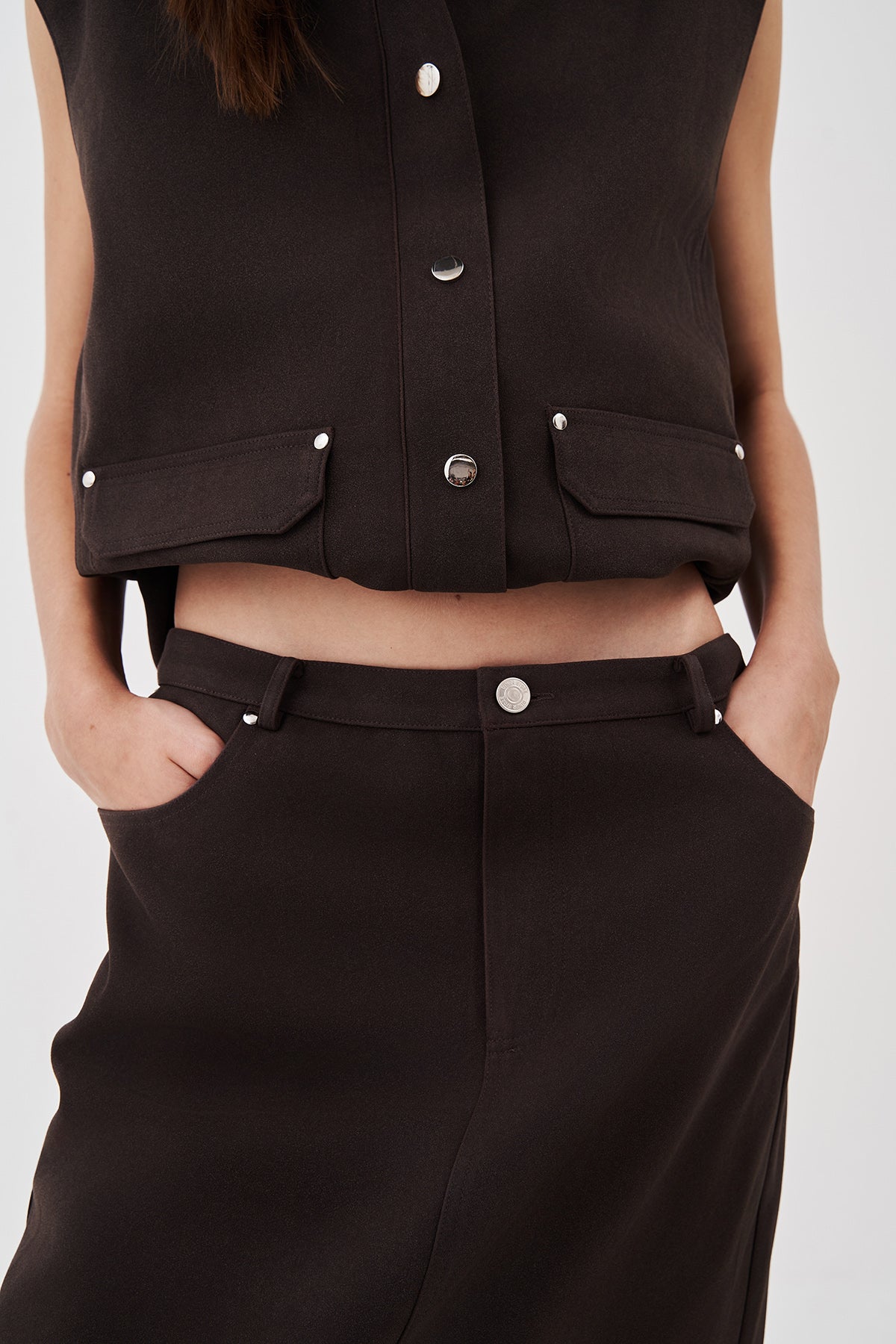 Alina Suede Maxi Skirt