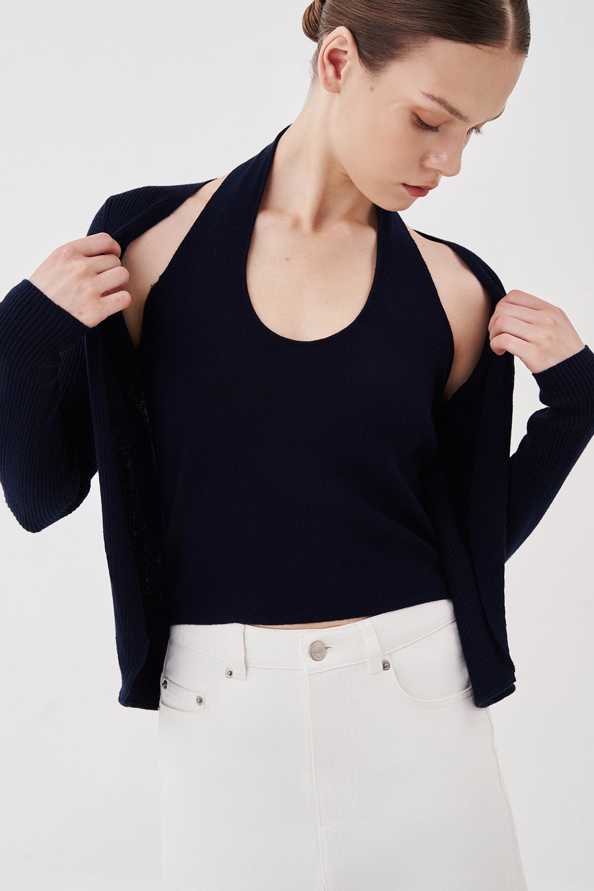 Naya Knit Twinset Navy