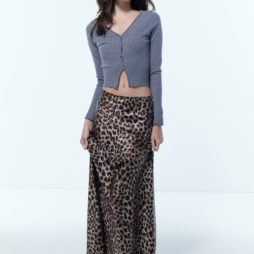 Sabine Leopard Midi Skirt