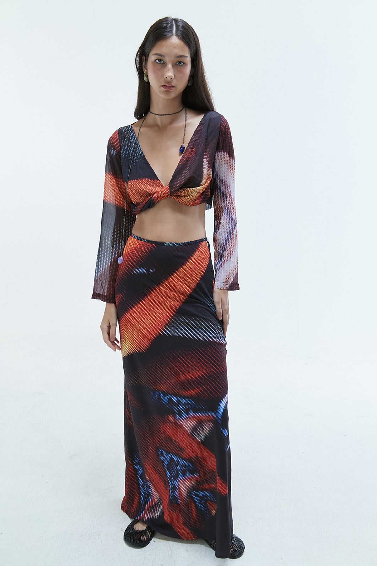 Soleil Printed Maxi Skirt