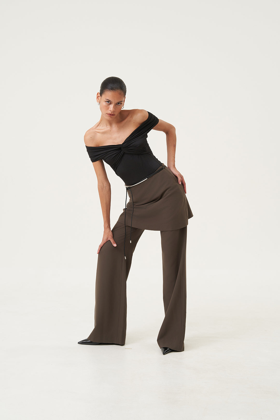 Coira Off-Shoulder Bodysuit Black