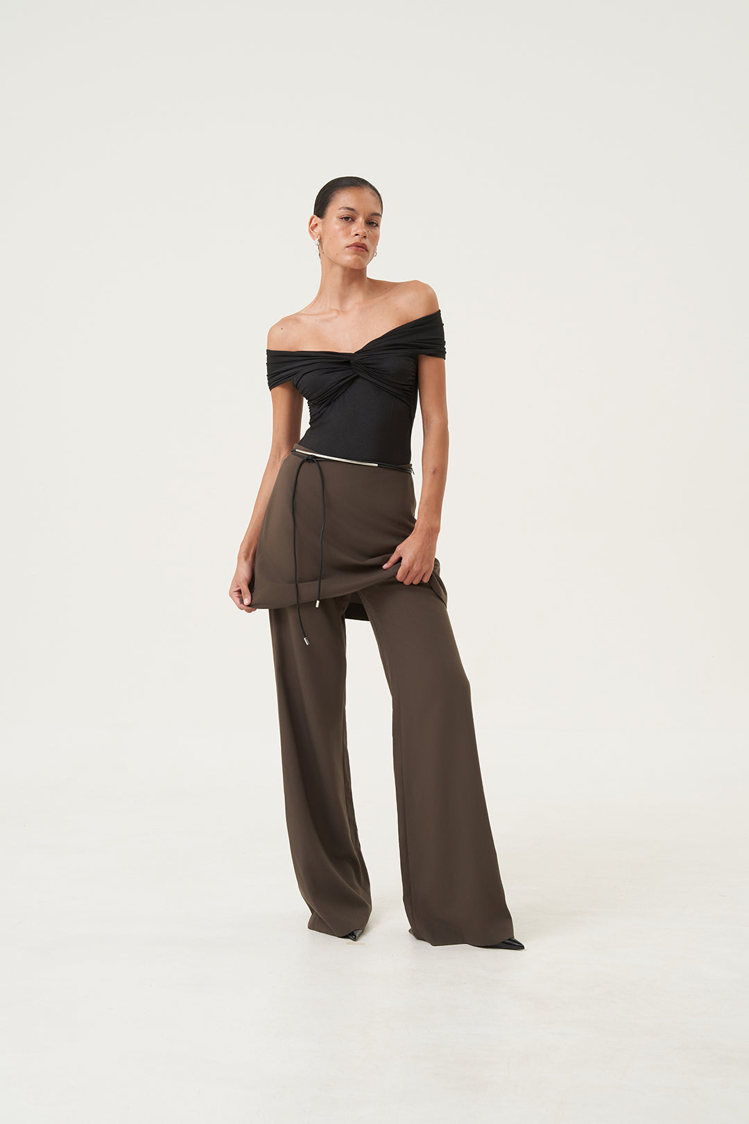 Coira Off-Shoulder Bodysuit Black
