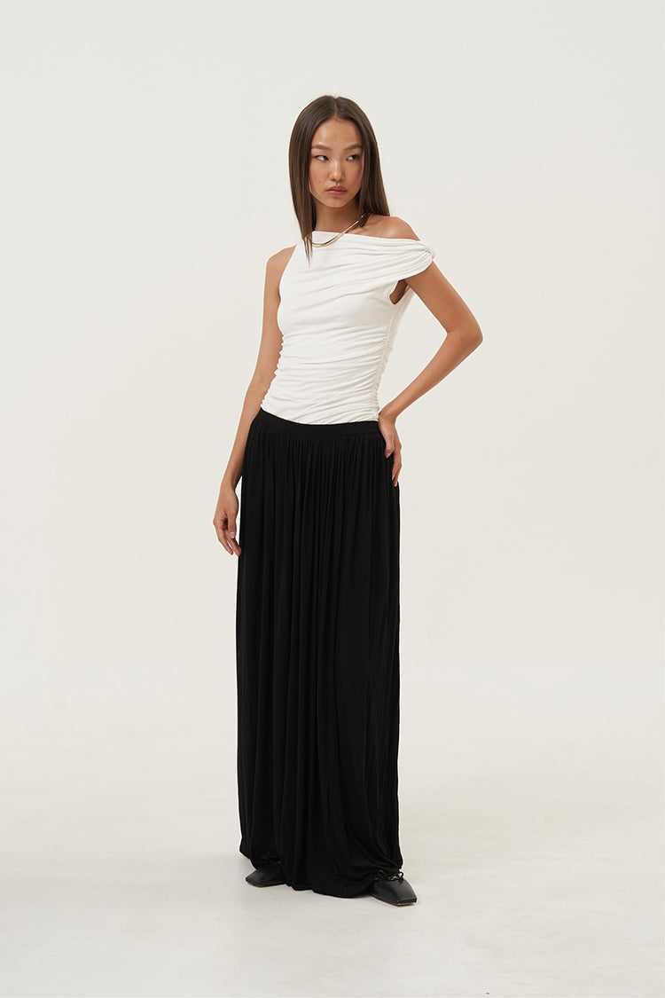 Arlette Asymmetric Bodysuit Ivory