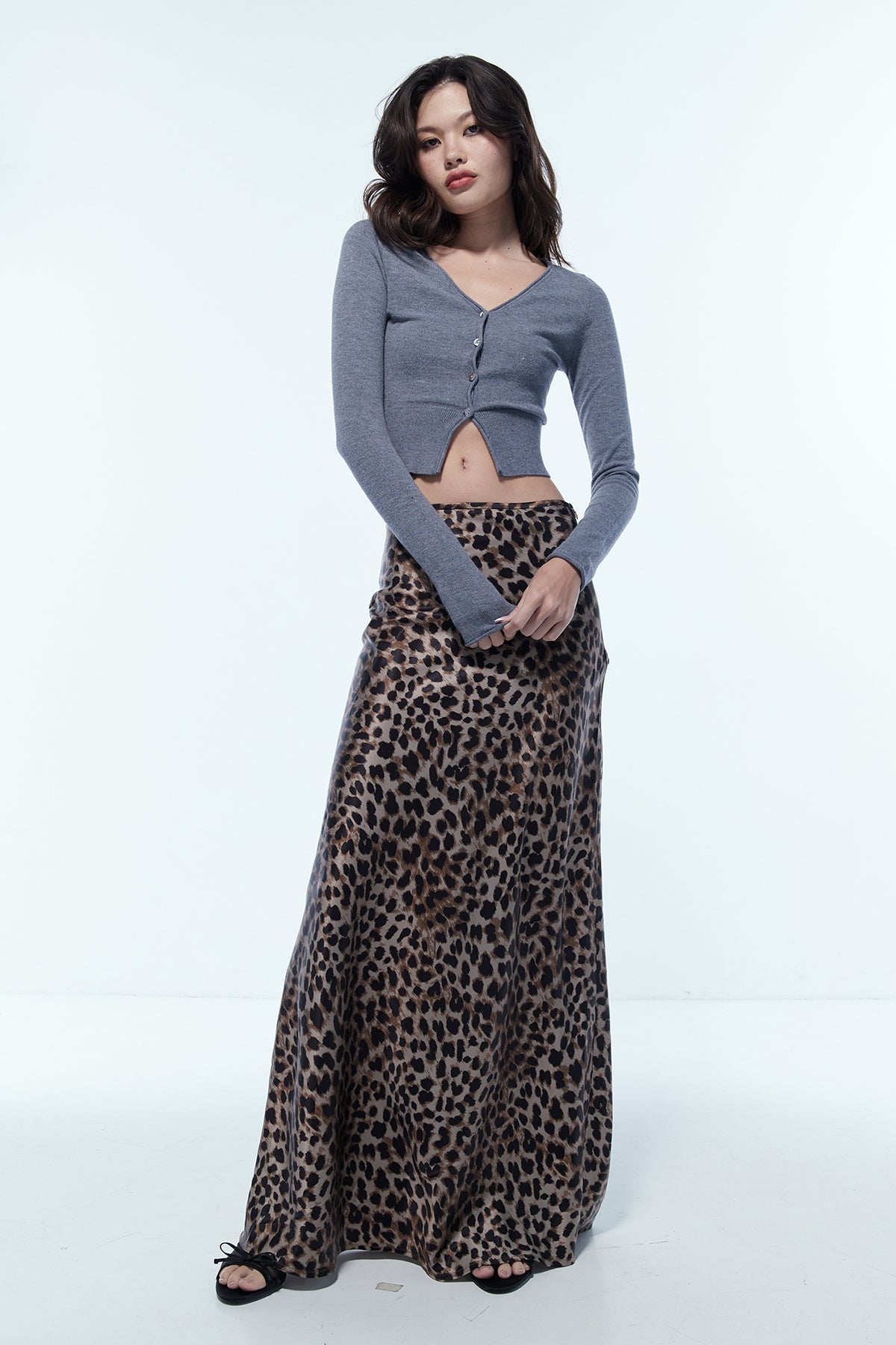 Sabine Leopard Midi Skirt