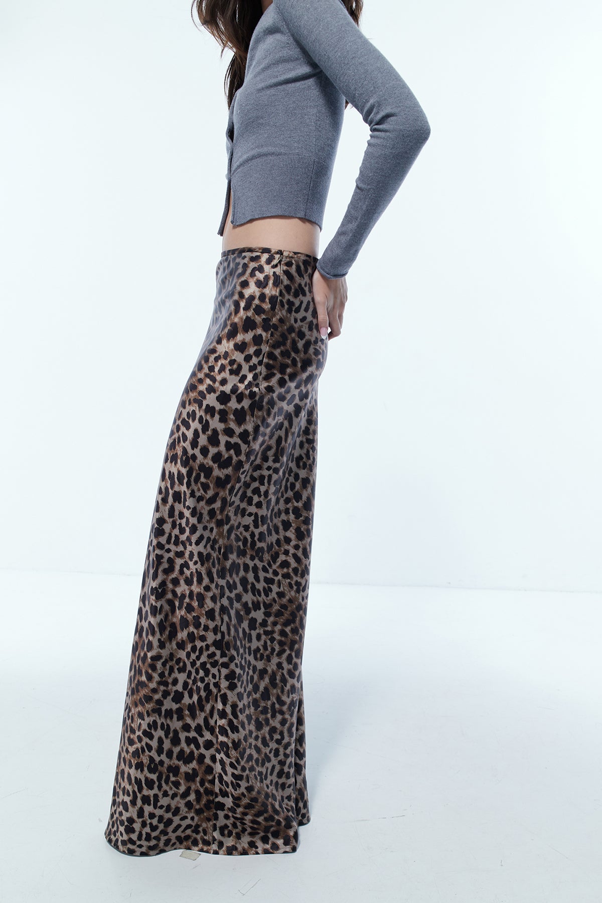 Sabine Leopard Midi Skirt