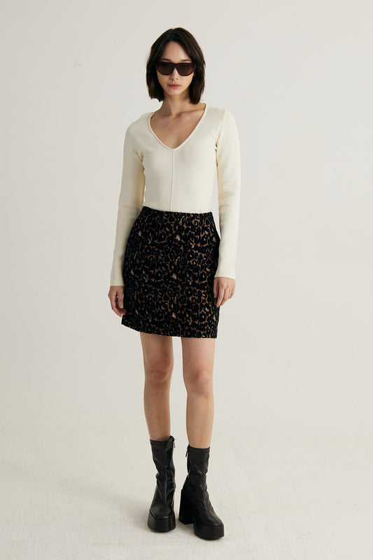 Lena Leopard Print Skirt