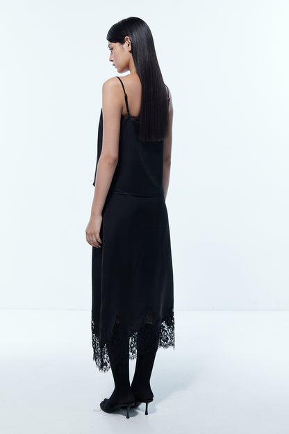 Evelyn Lace Trim Skirt