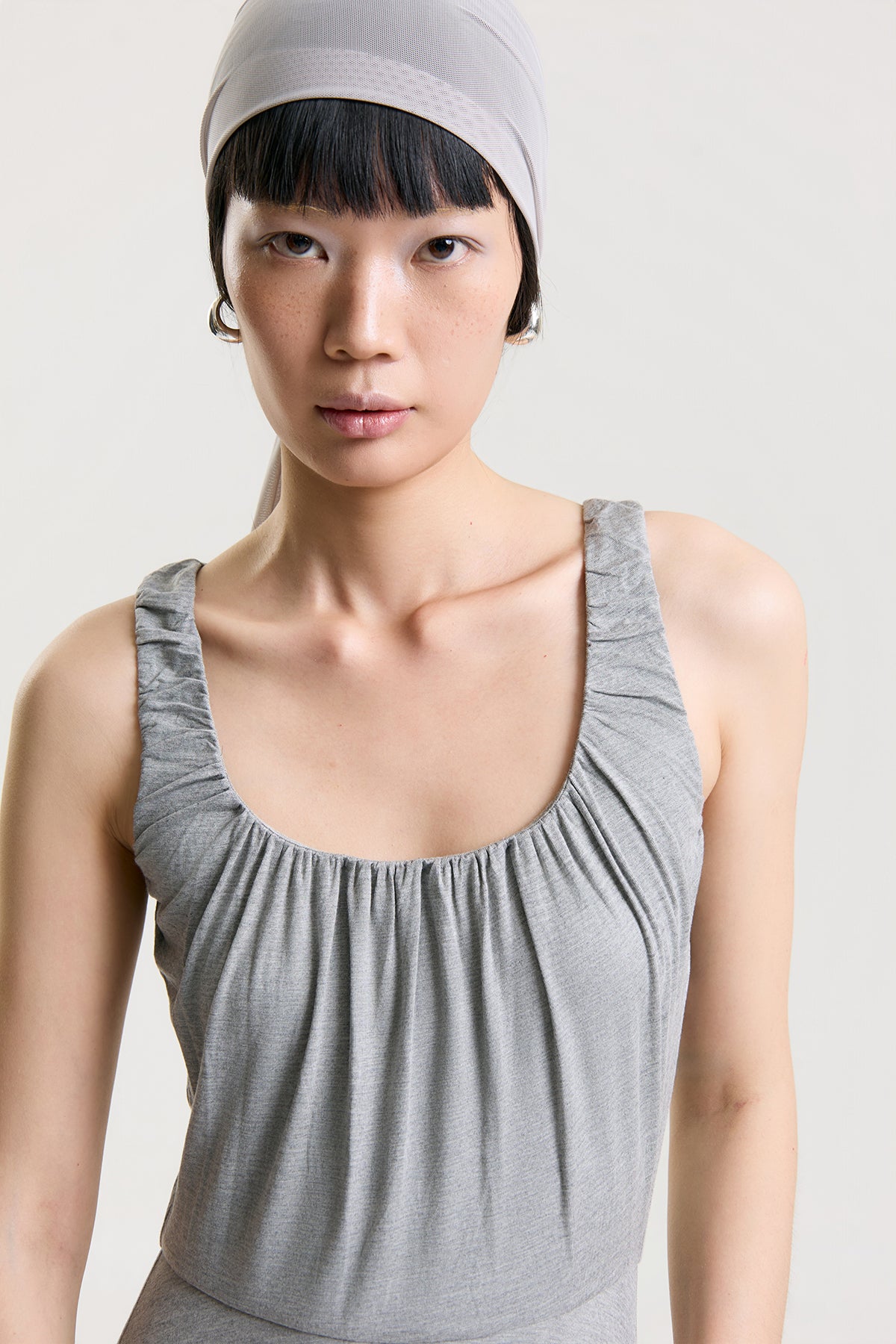 OTHER STORE Amélie Gathered Tank Maxi Dress in Grey