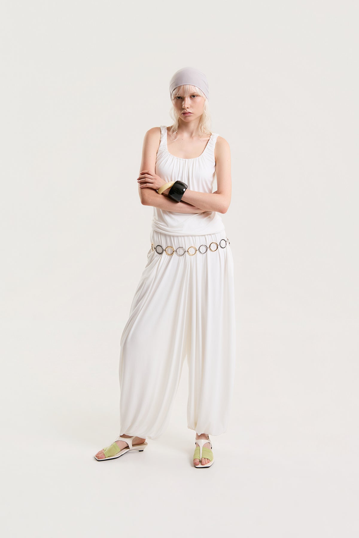 OTHER STORE Amélie Gathered Tank Top in White