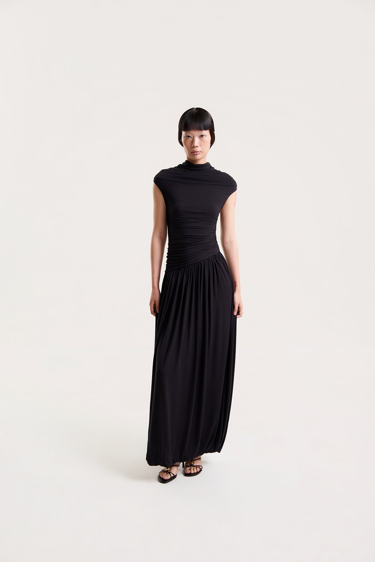 OTHER STORE Aura Convertible Off-Shoulder Maxi Dress in Black