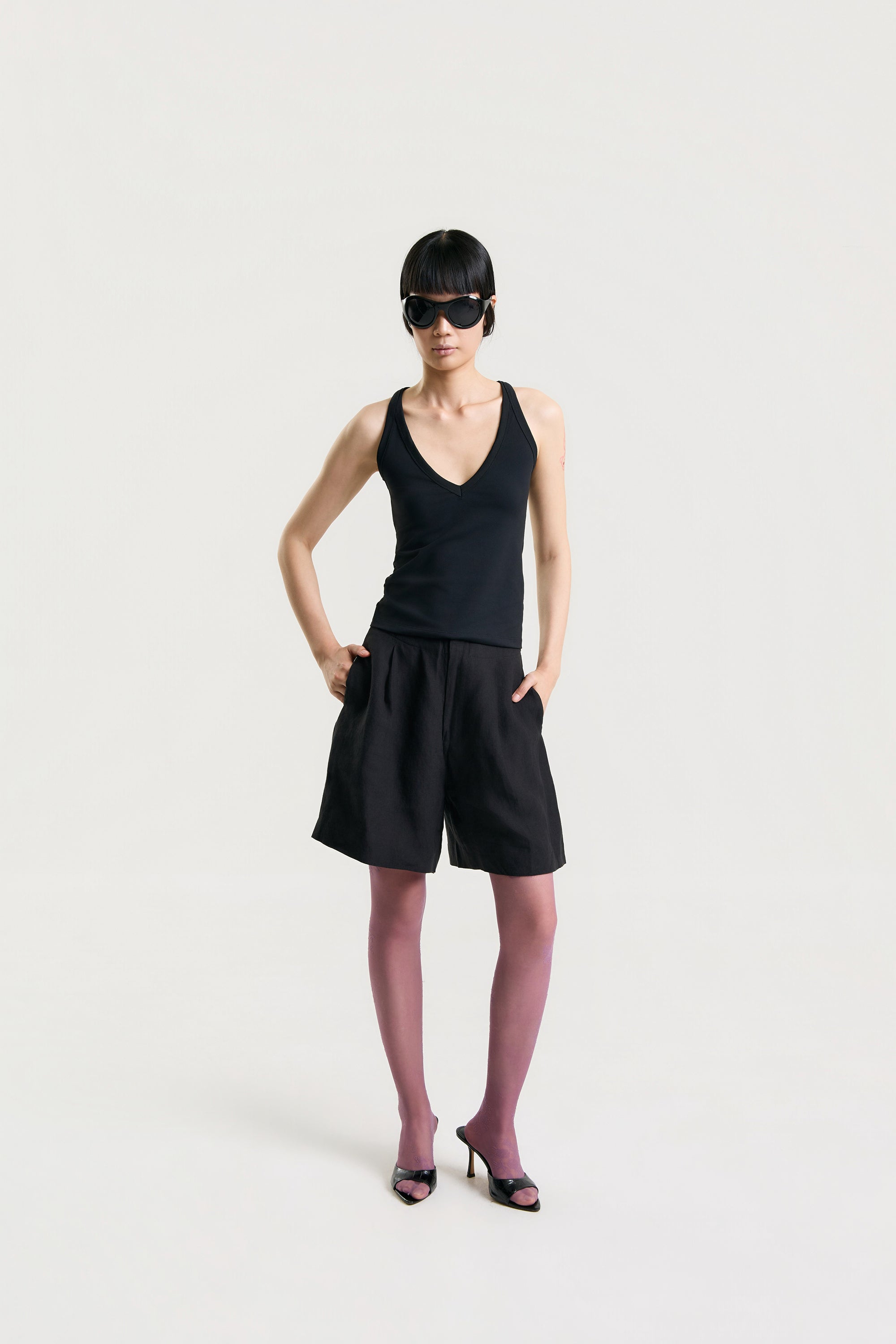 OTHER STORE Aveline Sculpt Tank in Black